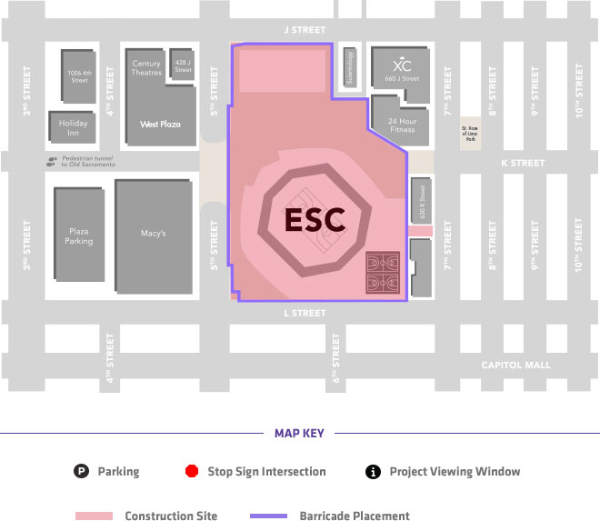 Arena construction map  (Entertainment Sports Complex)