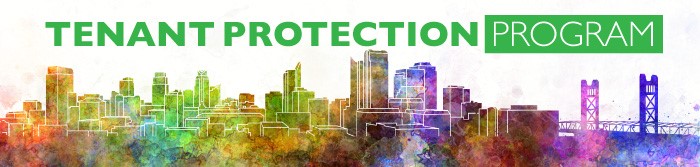 Tenant Protection Program image header of colorful city skyline