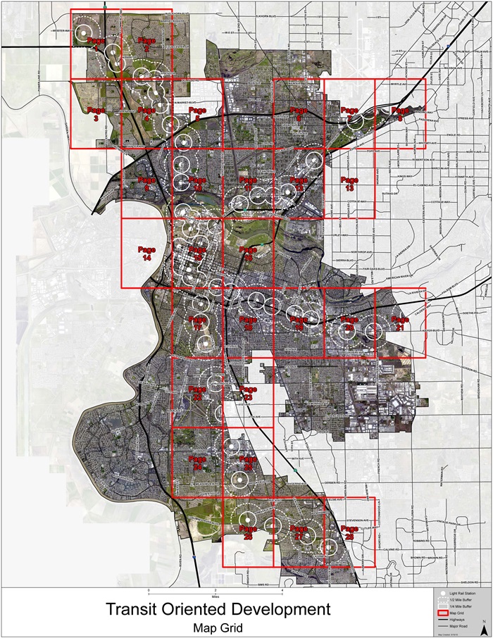 Transit Oriented Development Map Grid