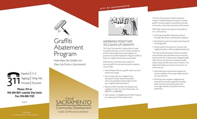 Graffiti Abatement Program Brochure Cover