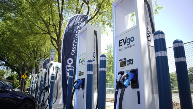 EVgo curbside chargers at Southside Park
