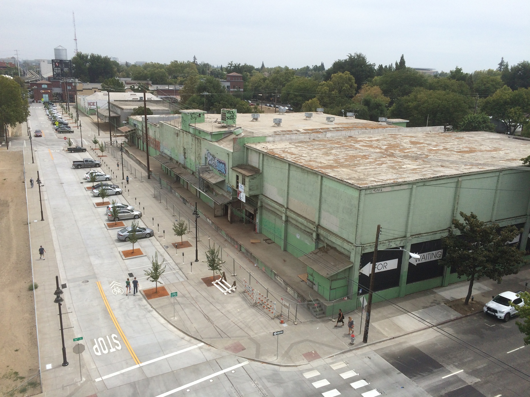 Aerial View of Streetscape Improvements