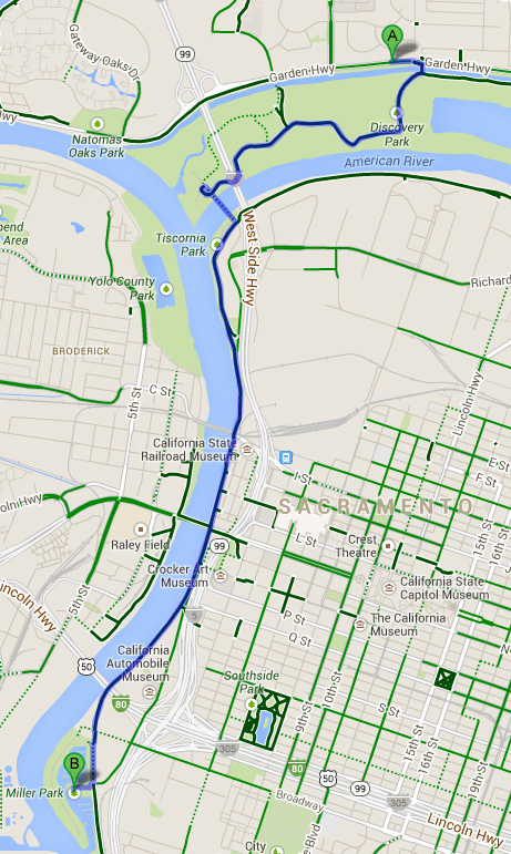 Sacramento Marina Bike Map