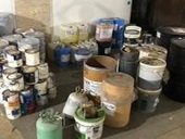 Paint containers and propane tanks