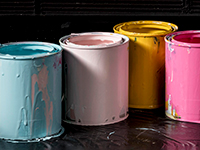 Four paint containers