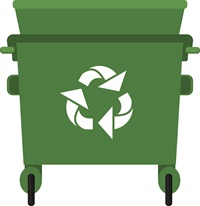 green dumpster