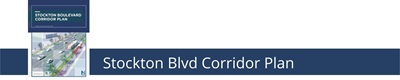 Image of Stockton Blvd Plan cover with text that reads Stockton Blvd Corridor Plan
