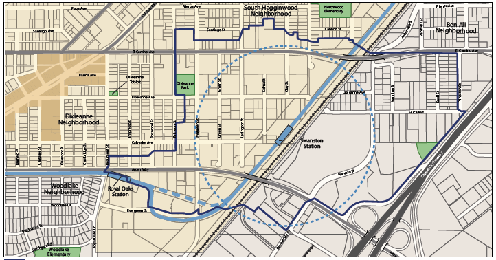 Photo of Swanston Station Transit Village Specific Plan Map