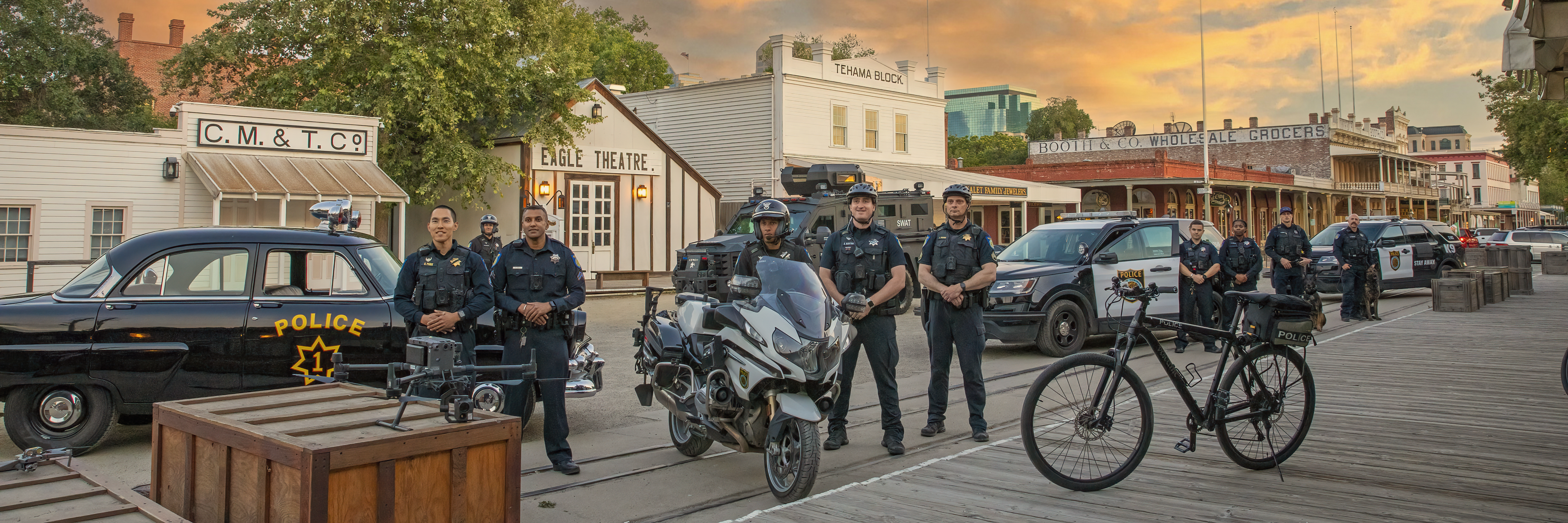 Sacramento Police Department Promotional Photo in Old Sacramento