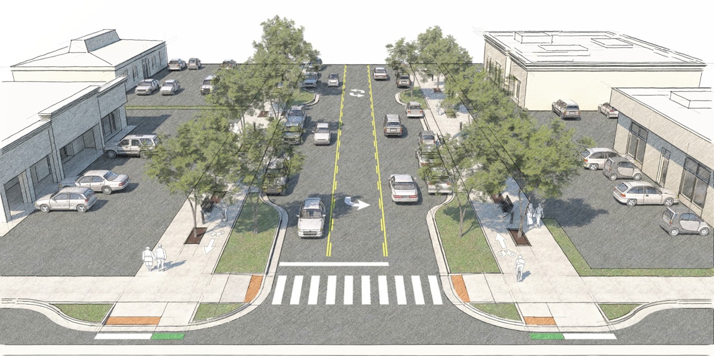 Franklin Boulevard Complete Street conceptual rendering