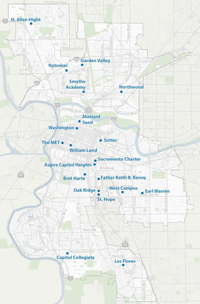 Vision Zero School Safety Study Site Map